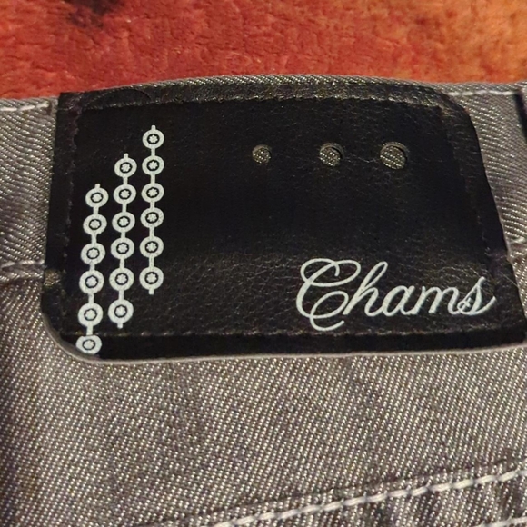 Vintage Y2K Chams Premium baggy silver and grey shirts size 36 - Picture 3 of 4